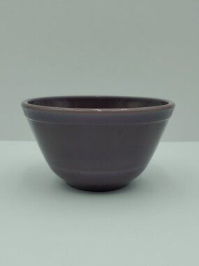 Mosser Glass Eggplant Small Mixing Bowl Purple Pressed Glass Serving Bowl